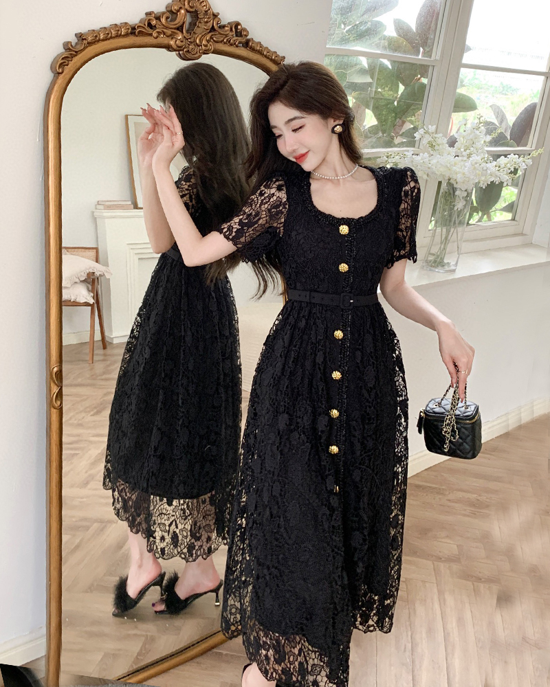 C8818 2550K VÁY ĐẦM LIỀN THÂN DÁNG DÀI NỮ JIARELA PHỤC CỔ CỔ ĐIỂN THỜI TRANG NỮ REN G06 SẢN PHẨM MỚI