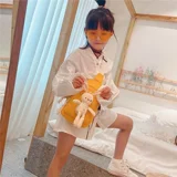 Мультяшная детская сумка, нагрудная сумка подходит для мужчин и женщин, детская сумка на одно плечо, трендовая сумка через плечо, в корейском стиле