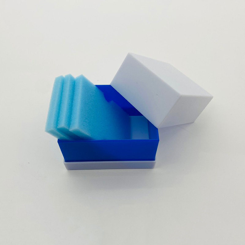 牙科义齿加工厂技工用输送盒PE间色全口义齿输送盒石膏模型放置盒