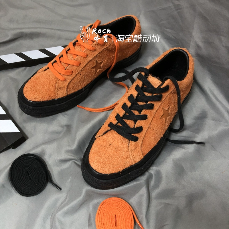 Converse CONVERSE ONE STAR 74 mẫu giày nam và giày đế thấp màu cam 163811C - Dép / giày thường