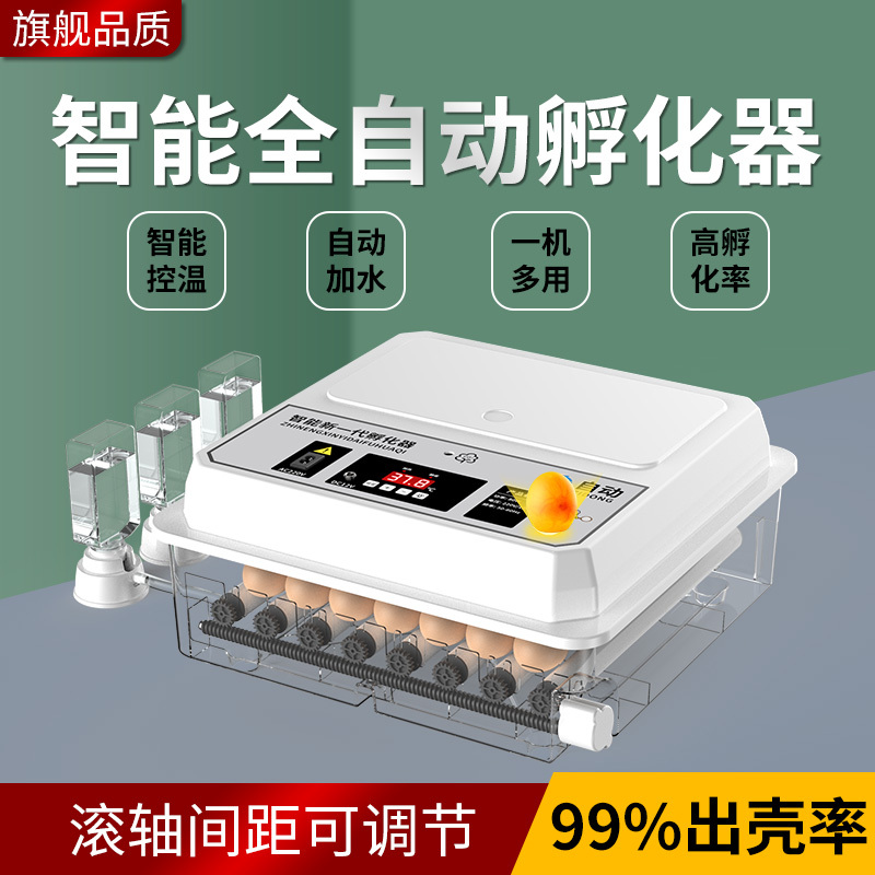 Incubator Small Household Fully Automatic Intelligent Egg Hatching Machine for Chicks, Parrots, Bird Eggs, and Quail