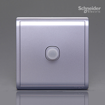Schneider switch socket Fengshang lavender silver broadband TV one F connector TV socket type 86