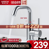 Wrigley all copper bathroom sink washbasin Bathroom table basin Household single hole hot and cold washbasin faucet