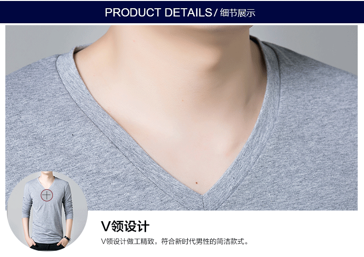 Mùa thu đông nam cộng với áo thun dài tay chất béo XL chất béo cổ chữ V chất béo cổ áo cộng với áo nhung dày mùa thu áo unisex form rộng