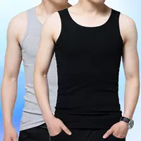 Mùa hè chất béo nam vest béo người cộng với phân bón XL áo thun cotton không tay thể thao chạm đáy áo sling áo khoác nam giả vest