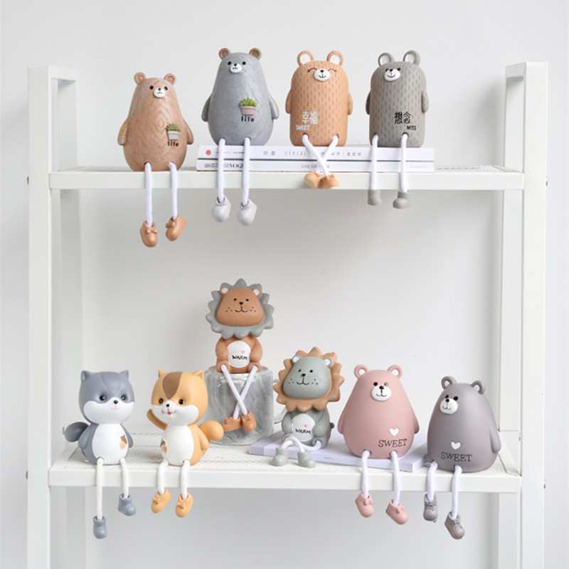 ins wind Nordic cute personality hanging leg hanging foot doll girl's heart room adornment bedroom with small swing in the bedroom