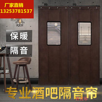  Door curtains soundproof household punch-free custom-made warm warehouse partition curtains Shop rooms winter windshield shops special thick