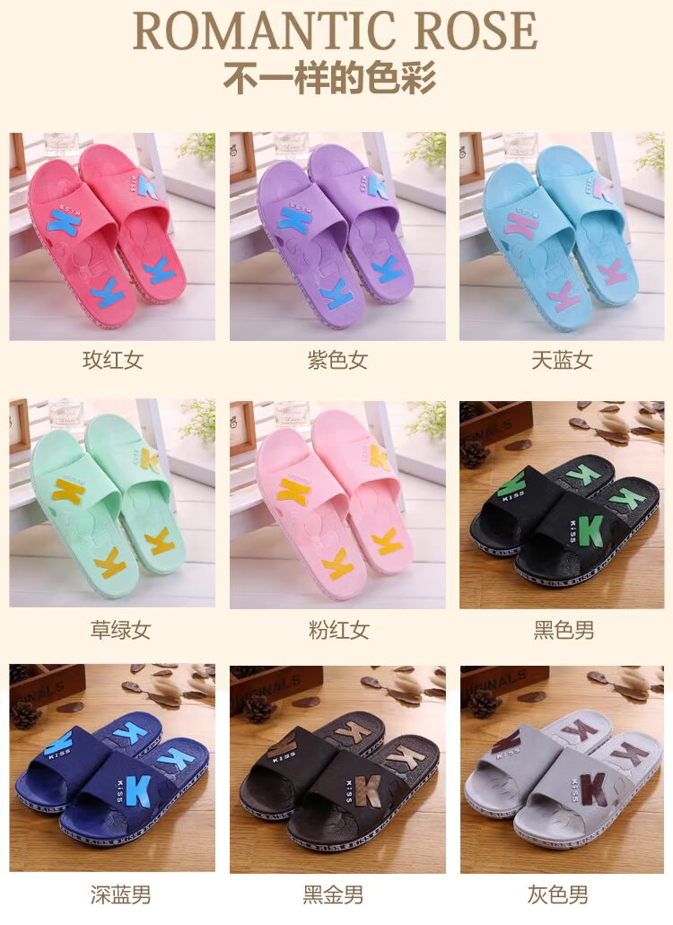 Dép nam mùa hè Phòng tắm trong nhà Phòng tắm từ chống trượt Trang chủ Soft Soft Cặp đôi bằng nhựa Dép và dép phiên bản Hàn Quốc dép nam hàng hiệu