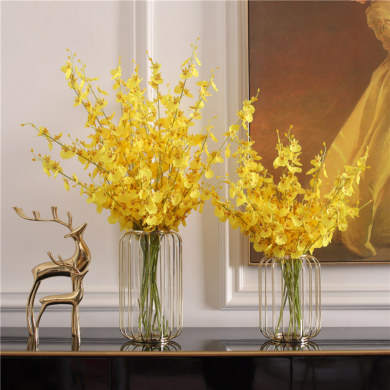 Dancing orchid simulation flower bouquet High quality fake floral decoration Light luxury ornaments Living room home dining table flower decoration flowers
