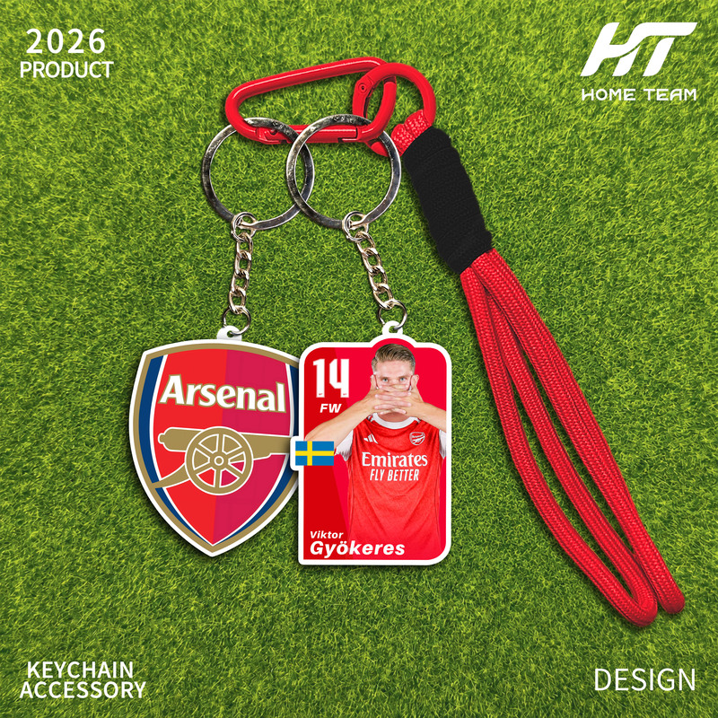 Arsenal Acrylic Creative Football Keychain Trendy Peripheral Accessory Backpack Decoration Zhekaileisailai