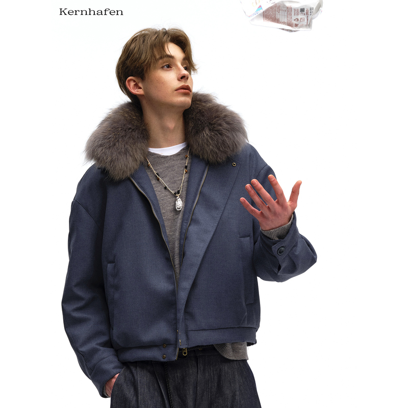 A Winter Coat That Can Handle Any Situation, with a Raccoon Fur Collar and Cotton Filling |   Kernhafen