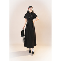 Coco Forest Japanese retro temperament waist lace cape dress women's summer underworld long skirt