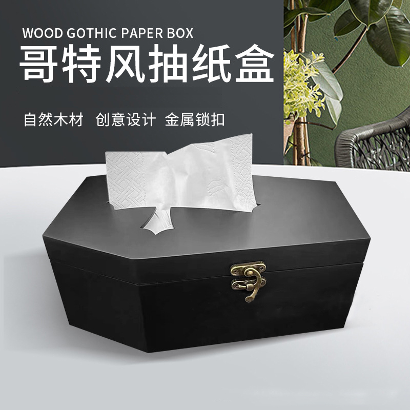 Gothic Coffin Tissue Box