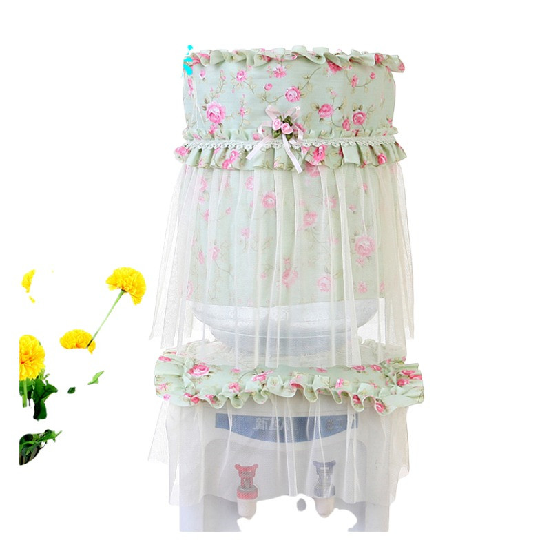 Pastoral lace water dispenser cover Fabric water dispenser set Two