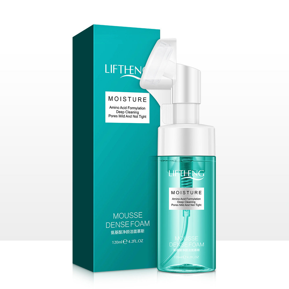 Wash-face milk with brushed head cleaning surface mousse milk foam moisturizing water replenishing makeup deep cleaning pores student women 