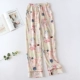 Quần pyjama quần của phụ nữ mùa hè cotton tinh khiết thẳng chân quần muỗi phim hoạt hình cộng với kích thước đồ ngủ của phụ nữ cotton nhân tạo quần âu mặc nhà mặc bên ngoài - Quần tây