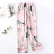 Quần pyjama quần của phụ nữ mùa hè cotton tinh khiết thẳng chân quần muỗi phim hoạt hình cộng với kích thước đồ ngủ của phụ nữ cotton nhân tạo quần âu mặc nhà mặc bên ngoài - Quần tây