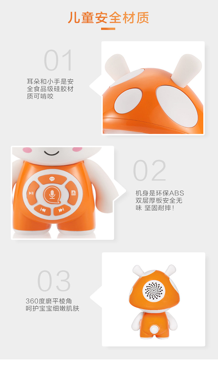 Thỏ Odora Mạnh thông minh giáo dục sớm câu chuyện máy có thể sạc lại WIFI cho trẻ nhỏ đồ chơi trẻ em 0-3-6 tuổi Tiếng Anh đồ chơi cho bé trai