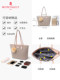 [Holiday Gift]Montagut Women's Bag New Style Monogram Shoulder Underarm Bag Large Capacity Tote Bag Mom Bag