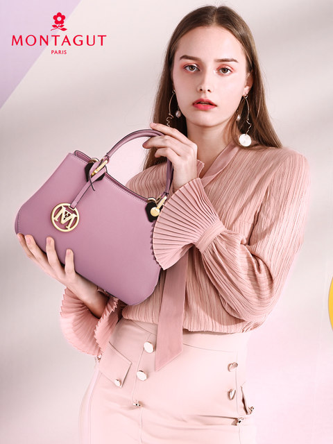 Montagut bag 2025 new temperament large capacity tote bag gift crossbody bag genuine leather women's bag handbag