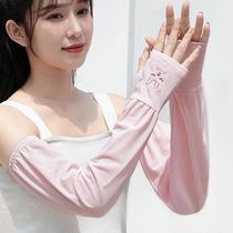 Summer loose sunscreen sleeves ice sleeves womens gloves breathable anti-UV cycling battery car driving outdoor sunshade