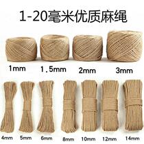 Decoration binding rope pendant cat scratching rope hemp string tag flower shop pot winding 6mm hemp rope handmade indoor