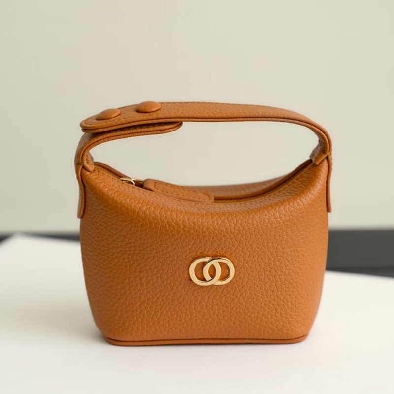 26A Small Portable Lunch Box Bag, Retro Pebbled Leather Mini Handbag, Daily Trendy Bag, Women's Bag