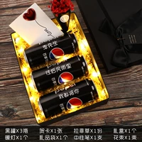 Черный*3+поздравительная карта+легкая струна+желтый лоффи [длинная банка черная подарочная коробка]