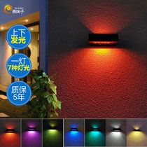 Outdoor solar wall lights up and down glowing color light home wall wash lights garden garden lights house new countryside