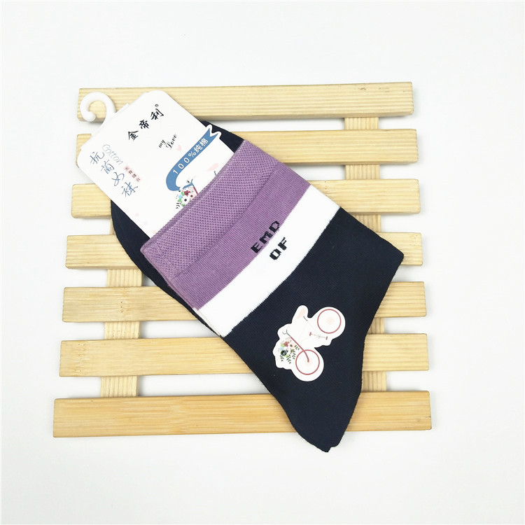 Vớ bán buôn cotton dày của phụ nữ vớ trong ống nữ Nhật Bản dễ thương thoáng khí sinh viên giản dị vớ dài thể thao Hàn Quốc vớ ngắn