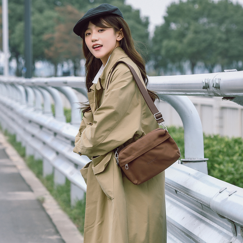 Qminica multifunctional storage walking baby bag shoulder bag leisure travel ID bag shoulder female light mother bag