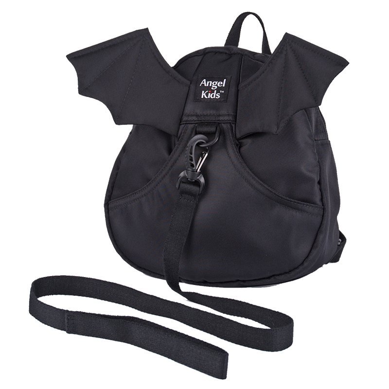 Angel Kids Original Little Devil Black Wings Unisex Backpack with Traction Rope, Street Fashion Influencer Backpack Angel Kids Original Little Devil Black Wings Unisex Backpack with Traction Rope, Street Fashion Influencer Backpack