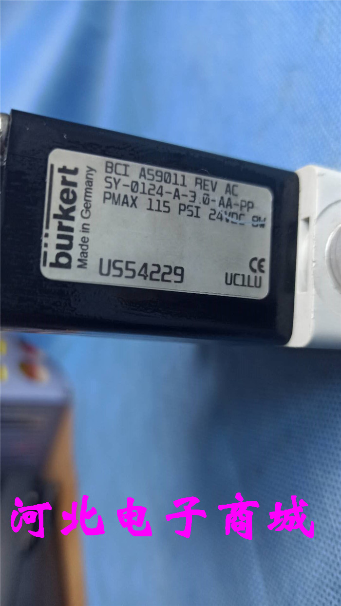 burkert BCI A59011 REV AC DC micro two-pass solenoid valve SY-0124-A-3