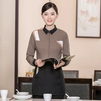 Кофе женский топ + фартук [три длинных рукава]