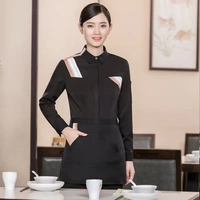 Чернокожие топ + фартук [три длинных рукава]