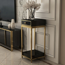 Light luxury flower rack postmodern stainless steel metal model room furniture Simple living room study bedroom multi-layer shelf