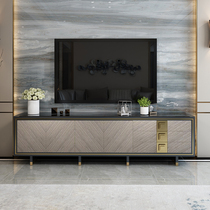 Modern light luxury TV cabinet Country Garden model room furniture can be customized Marble rock plate coffee table TV cabinet combination