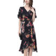 European station 2022 summer chiffon dress women's mid-length Western-style waist-length thin irregular ruffle skirt