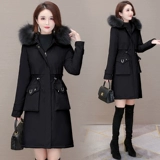 Зимний пуховик, длинная утепленная куртка, утиный пух, 2020, средней длины