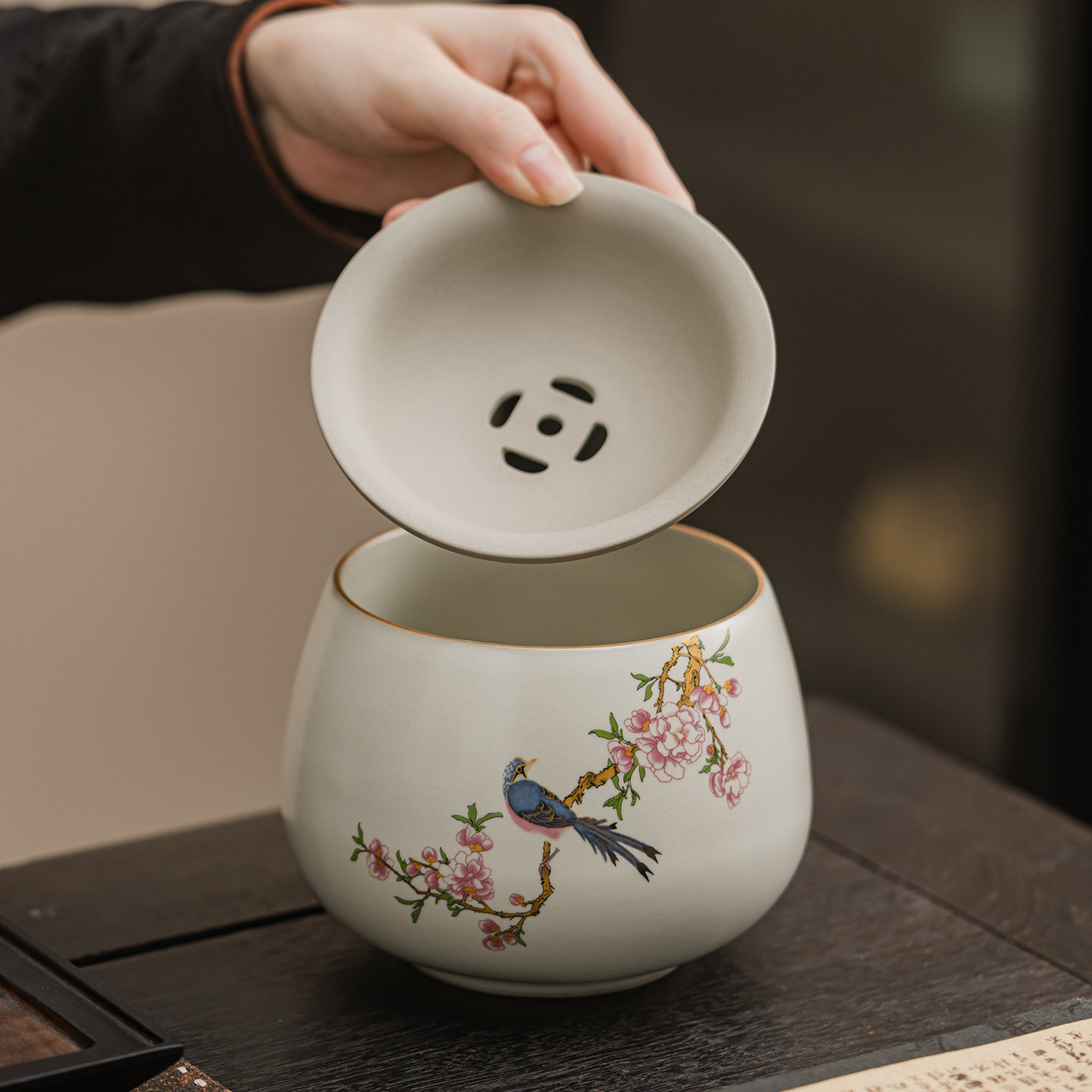 Ruyao Dunhuang tea dregs tank tea washer built water desk desk storage bucket tea cup large capacity waste water tank tea set accessories