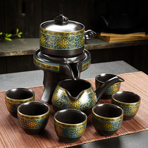 Lazy person automatic ceramic tea tea tea cup cover bowl tea leaf pot tea tray tea tray Ising purple sand pot glass cup whole set