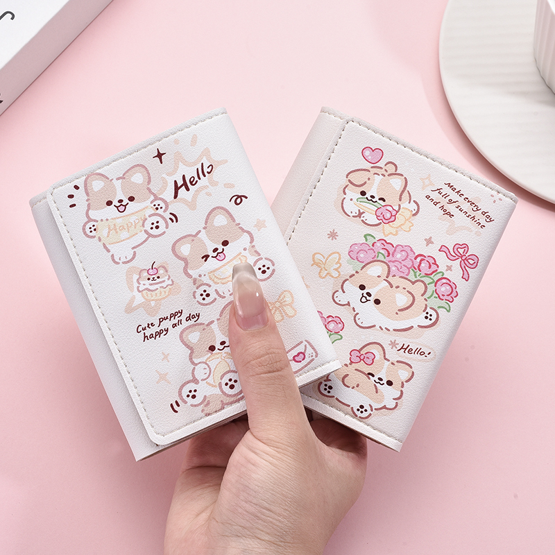 70% off Women's Wallet Niche Personality High-End Cute Cartoon Small Coin Purse Student Short Folding Wallet Card Holder