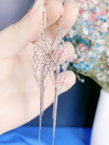 European and American 925 pure silver earline long style Temperament Fluo Earrings 2021 New Tide Ear Accessories Women Advanced Sensation Earrings