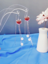 Small fox earrings female 2021 trendy fashion temperamental long stream suelline supmortal net red anti-loss pure silver earrings
