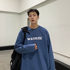 Футболка мужская t恤男长袖内搭韩版潮流春秋打底衫ins港风上衣服宽松潮牌秋季卫衣