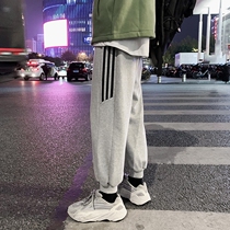 Bundle foot sports pants mens wild Korean version of the trend loose ins Hong Kong style summer ankle-length pants thin Tide brand pants