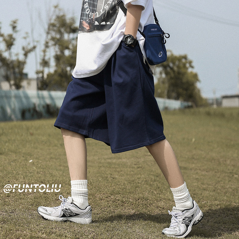 Youth shorts summer boys thin section basketball sports five-point pants trendy brand loose cityboy big pants