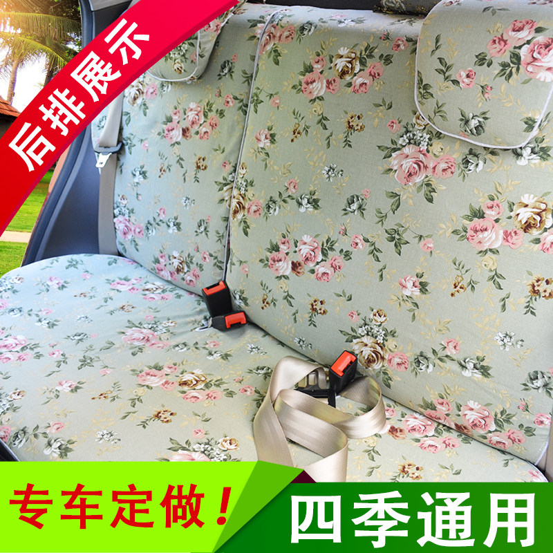 Customized car seat cover all-inclusive fabric cotton canvas seat cover Lechi qqf0 New Alto Keyue Sail Four Seasons