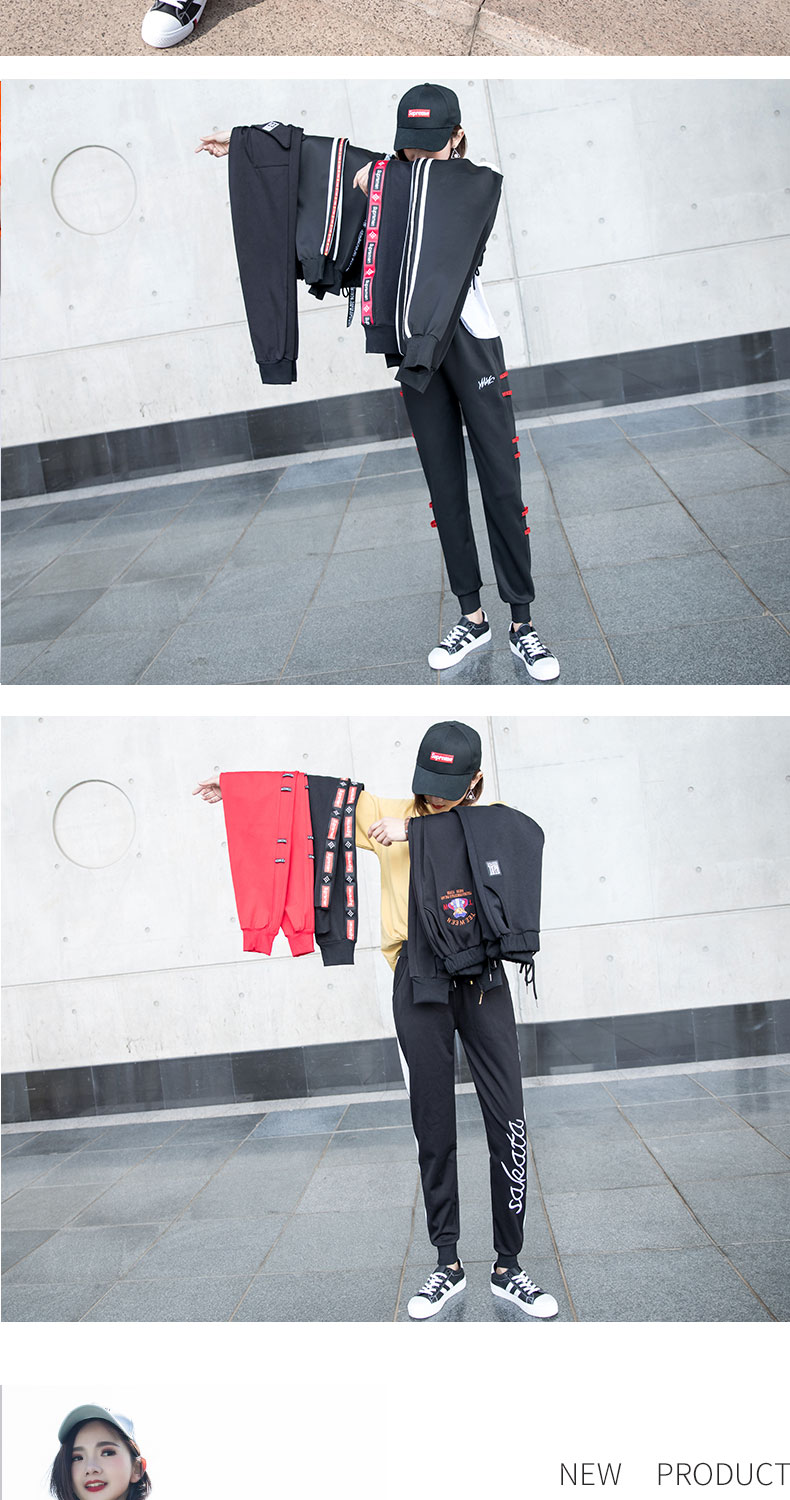 Quần thể thao nữ Harajuku phong cách quần bf Hàn Quốc ulzzang quần harem hoang dã mùa hè phần mỏng màu đen quần âu phụ nữ quần áo nữ