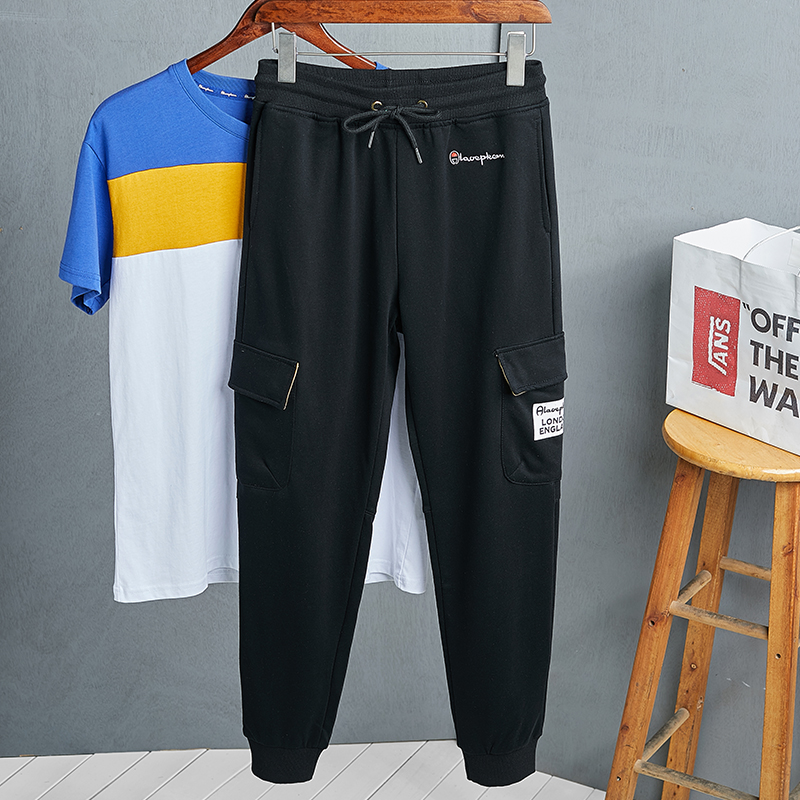 Summer buộc quần của người đàn ông Hàn Quốc phiên bản của workpants xu hướng loose-fitting quần dệt kim thường Harun xà cạp của nam giới